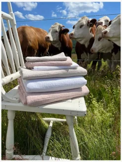 Mini Dreams Little Wave Sengesæt 100x130, Lyserød