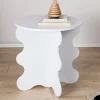 Minitude  Bølget Sidebord, Hvid