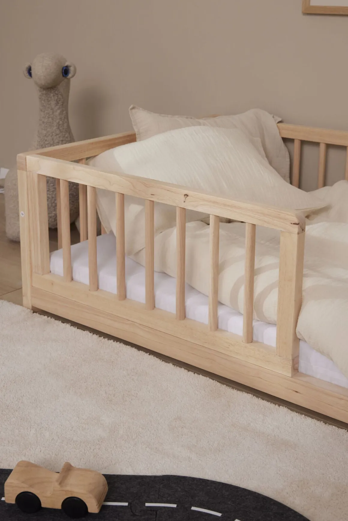 Minitude DYLAN Junior-/Montessori-seng 70x140, Natur