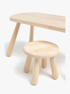 Minitude Minitude Nordic Skrivebord med Rund Skammel, Natur