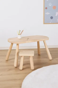 Minitude Minitude Nordic Skrivebord med Firkantet Skammel, Natur