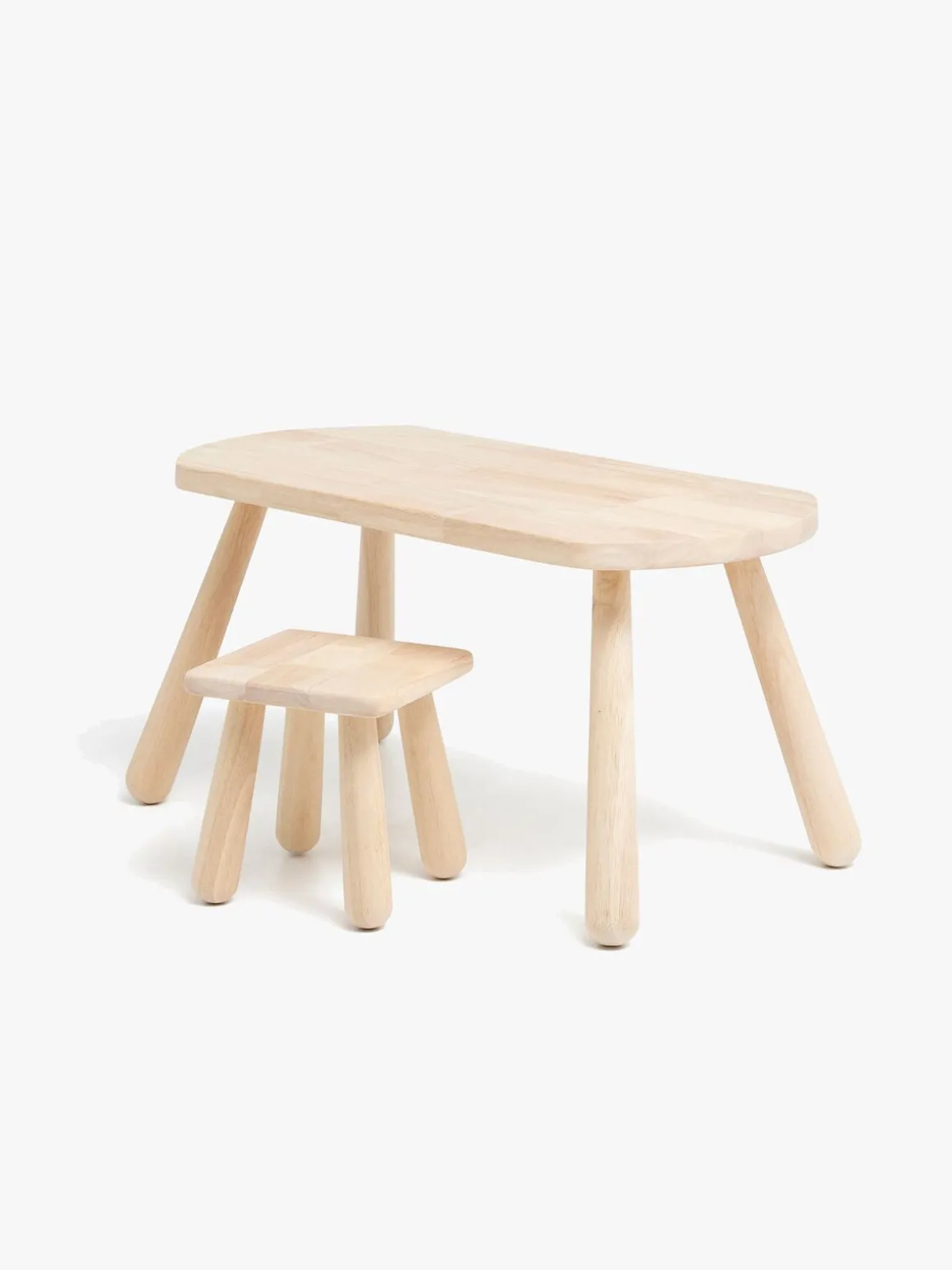 Minitude Minitude Nordic Skrivebord med Firkantet Skammel, Natur