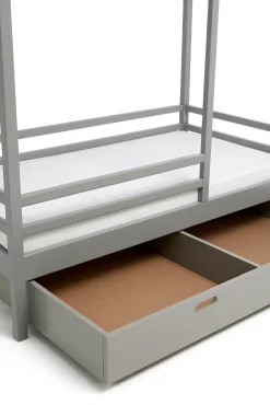 Minitude Nordic Jax Husseng 70x140 & BabyMatex Madras Soft Plus + Sengeskuffe, Grå