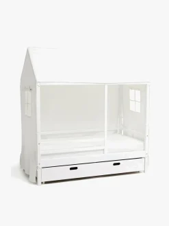 Minitude Nordic Jax Husseng 70x140, Sengehimmel & BabyMatex Madras Soft Plus + Sengeskuffe, Hvid