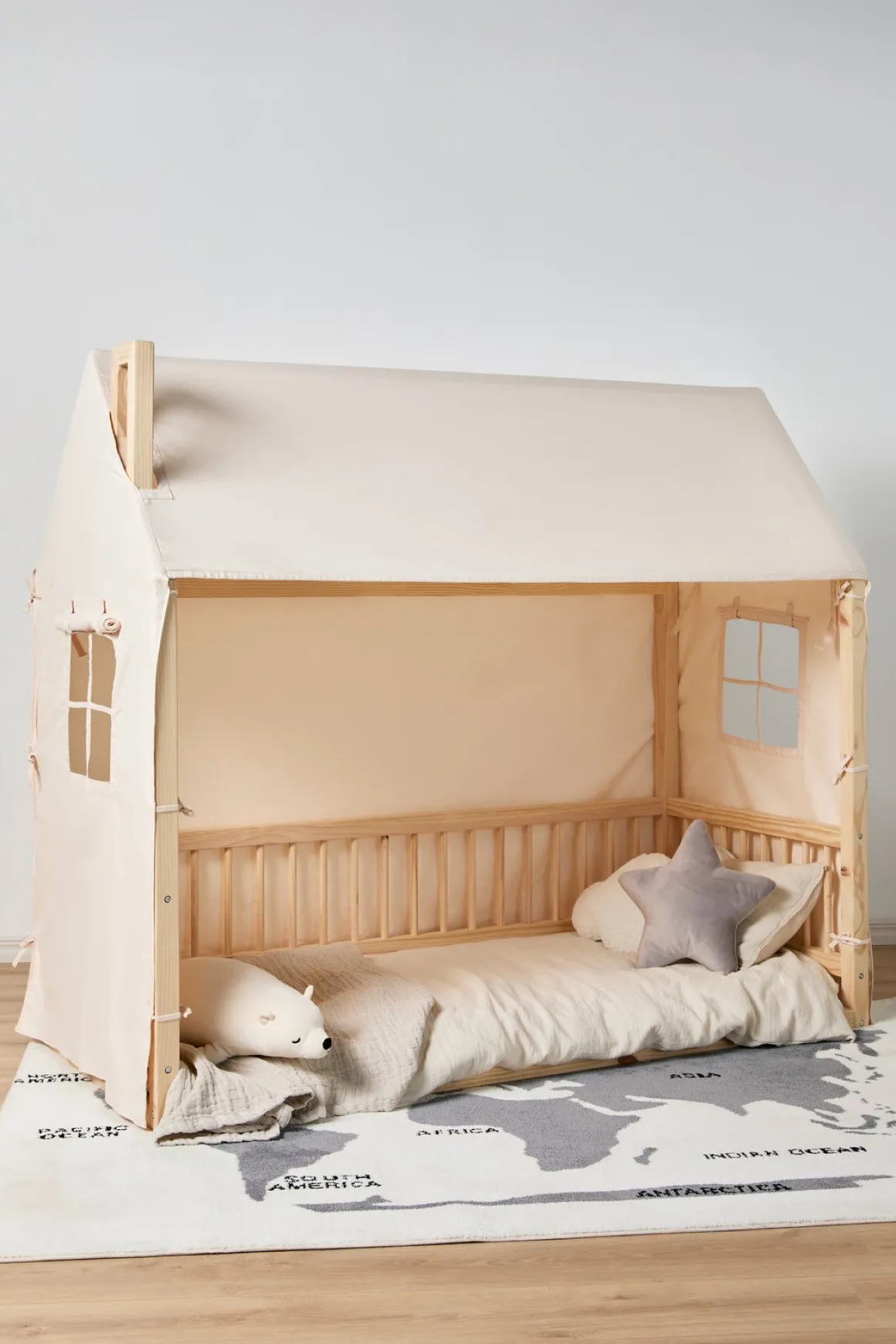 Minitude Nordic Mason Husseng 70x160 + Sengehimmel, Natur