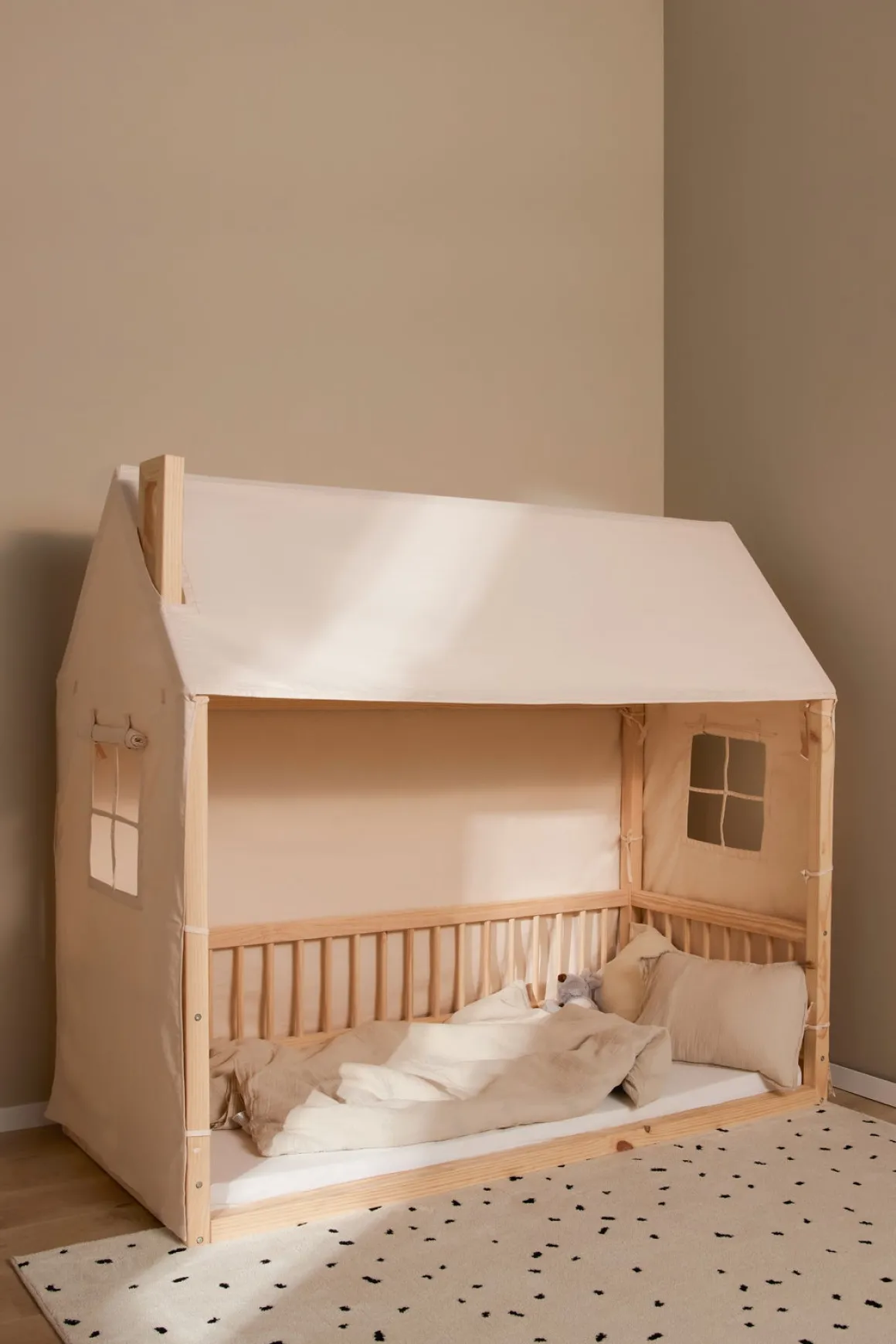 Minitude Nordic Mason Husseng 70x160 + Sengehimmel, Natur