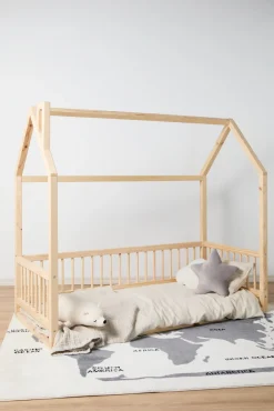 Minitude Nordic Mason Husseng 70x160 & BabyMatex Madras Soft Plus + Sengehimmel, Natur