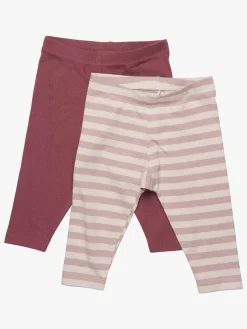 Minymo Leggings 2-pak, Violet Ice