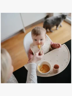 Mushie Dækkeserviet Silikone Bees, Beige