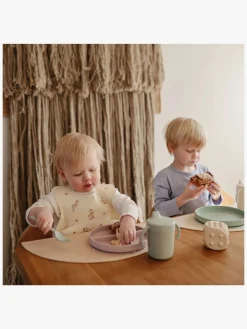 Mushie Hagesmæk Silikone, Pink Flowers