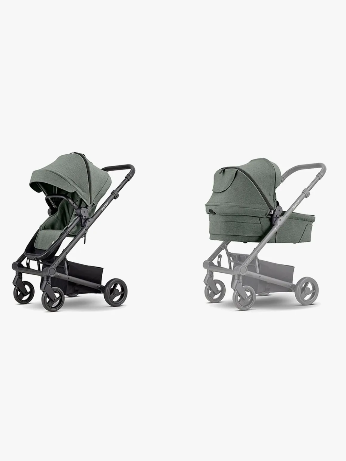 Mutsy Nexo+ Duovogn, Khakigrøn