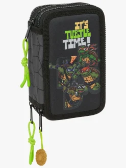 Ninja Turtles Tredelt Penalhus, Grå/Sort