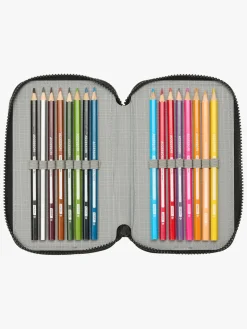 Ninja Turtles Tredelt Penalhus, Grå/Sort