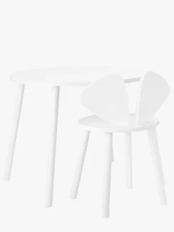 Nofred Stol og Bord Mus, Hvid