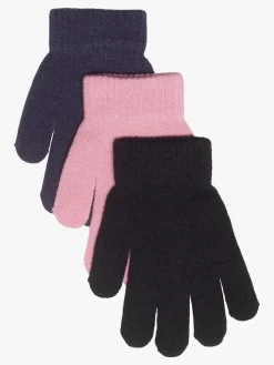 Nordbjørn Bergsfjord Fingervanter 3-pak, Black/Rosebloom/Eclipse