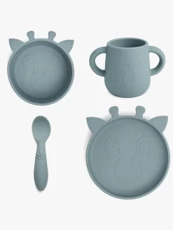 nuuroo Lykke Giraff Tallerkensæt 4-pak Silikone, Lead