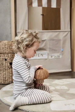 OYOY Mini Nautilus Hopscotch Gulvtæppe 100x112, Clay/Offwhite