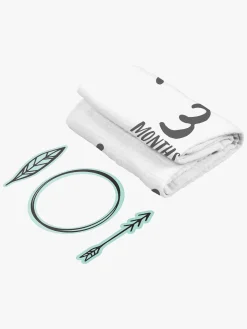 Pearhead Fototæppe Watch Me Grow, Hvid