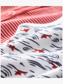 Petit Bateau Onesies, Rød/Hvid