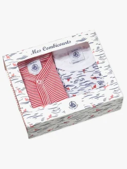 Petit Bateau Onesies, Rød/Hvid