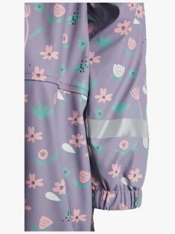 Petite Chérie Atelier Ally Foret Regndragt, Flowers Lavender Gray