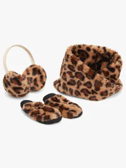 Petite Chérie Atelier Zoey Fake Fur Set, Leopard