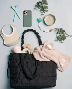 Petite Chérie Chloé Quilted Pusletaske, Black