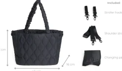 Petite Chérie Chloé Quilted Pusletaske, Black