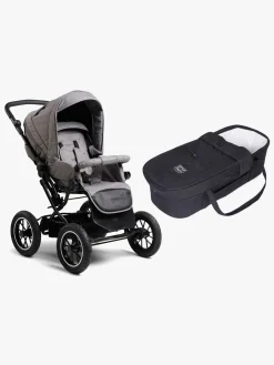 Petite Chérie Solide+ Klapvogn inkl. Babylift, Black/Grey Melange