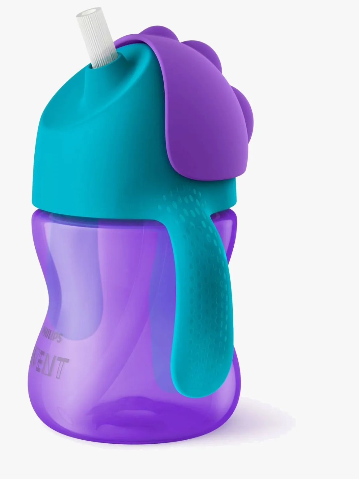 Philips Avent Sugerørskop m. Håndtag 200ml, Lilla/Turkis