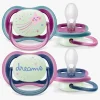 Philips Avent Ultra Air Night Sutter 2-Pak 6-18m, Lyserød/Pink