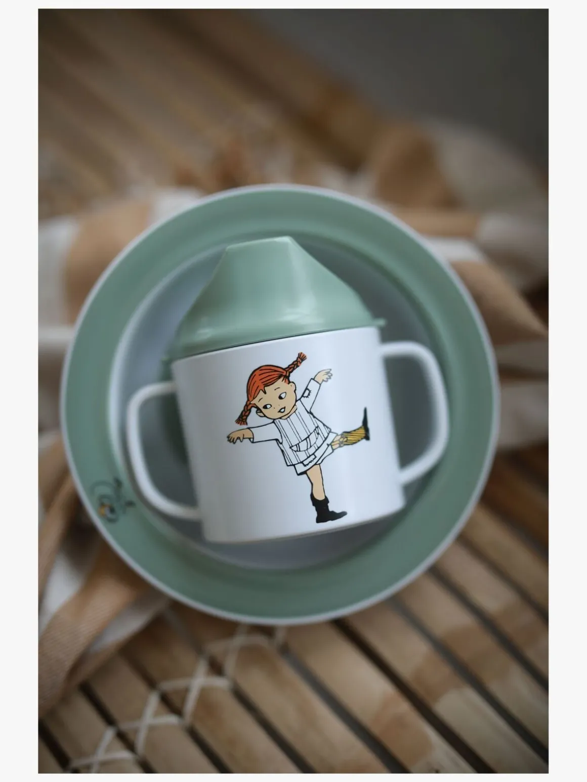 Pippi Langstrømpe Cirkus Spisesæt, Grøn