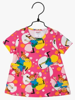 Pippi Langstrømpe Hjuling Kjole, Pink