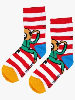 Pippi Langstrømpe Strømper 2-pak, Blå/Rød