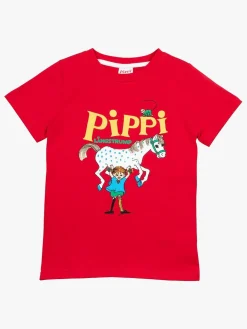 Pippi Langstrømpe T-shirt, Rød