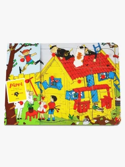 Pippi Træpuslespil m. Knapper 12 Brikker