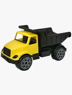 Plasto Stor Lastbil m. Støjsvage Hjul, Gul/Sort