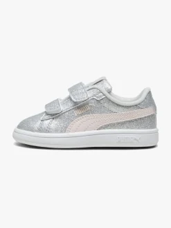 Puma Smash 3.0 Glitz Glam V Infant Sneakers, Glacial Gray/Frosty Pink