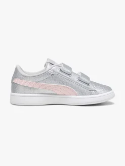 Puma Smash 3.0 Glitz Glam V PS Sneakers, Glacial Gray/Frosty Pink
