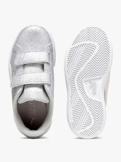 Puma Smash 3.0 Glitz Glam V PS Sneakers, Glacial Gray/Frosty Pink