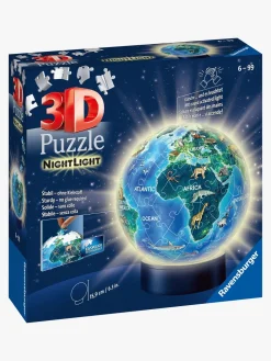 Ravensburger 3D Puslespil Globus Dyr, Natlampe 72 Brikker