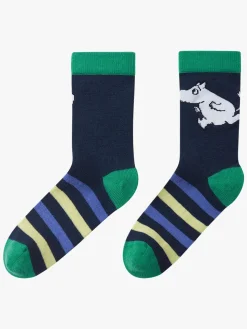 Reima Mumitroldene  Stribede Strømper Merinomix, Navy