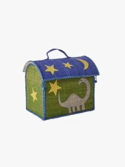 Rice Dinosaur Opbevaringstaske, Grøn/Blå