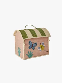 Rice Sommerfugl Opbevaringstaske, Lyserød/Grøn
