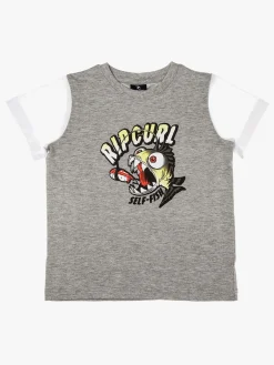 Rip Curl Arty SS Tee Groms T-shirt, Cement Marle