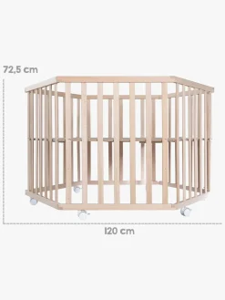Roba Hexagon Kravlegård med Hjul, Jumbotwins Wood