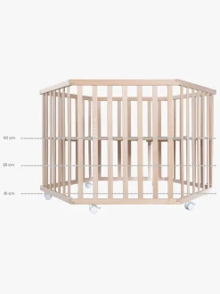 Roba Hexagon Kravlegård med Hjul, Jumbotwins Wood