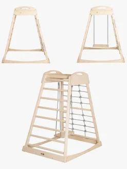 Roba Montessori Indendørs Legetårn med Gynge, Natural/Grey