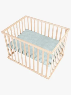 Roba Style Kravlegård med Hjul, Wood & Green