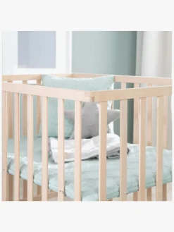 Roba Style Kravlegård med Hjul, Wood & Green